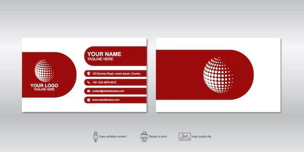 Modern unique business card design