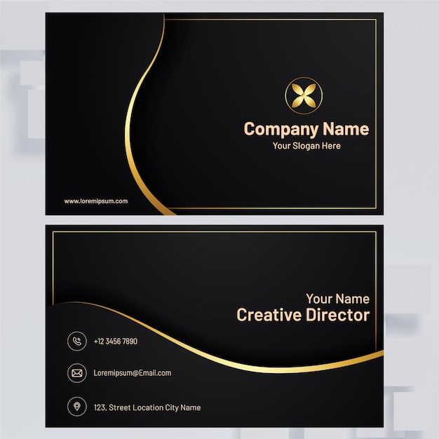 Vector modern unique business card design