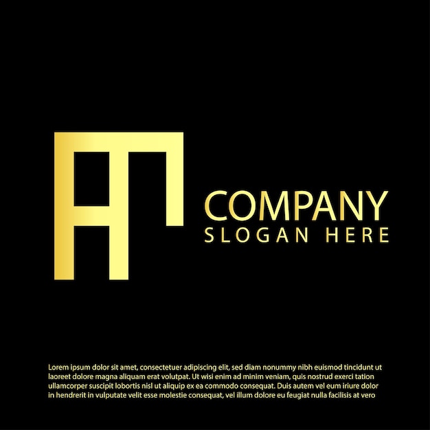 modern unique company golden logo