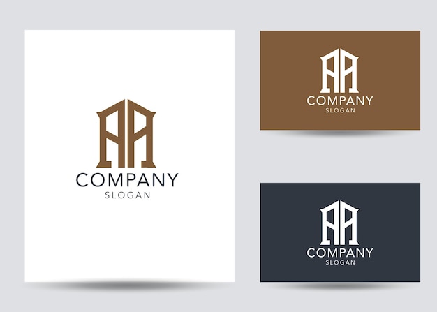 Modern unique corporate aa letters logo design templete