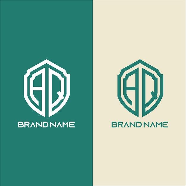 modern unique corporate aq letter design templete