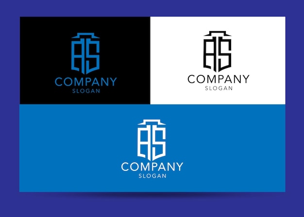 Vector modern unique corporate as letter logo design templete