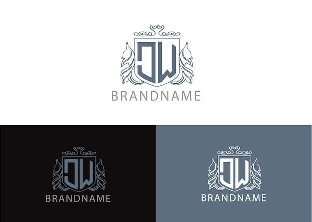 modern unique corporate cw letter logo design.