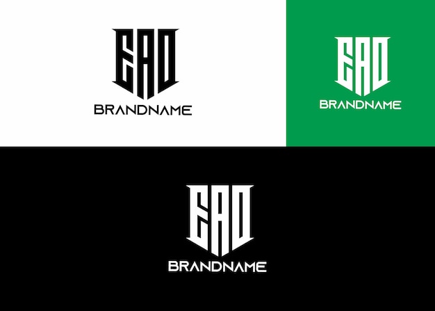 Modern unique corporate EAO letter logo design templete