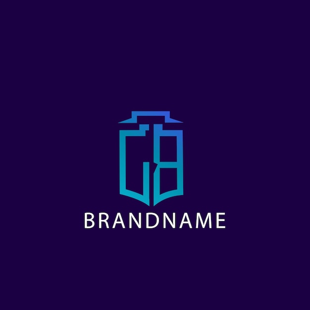 Moderno design unico del logo della lettera ib aziendale templete