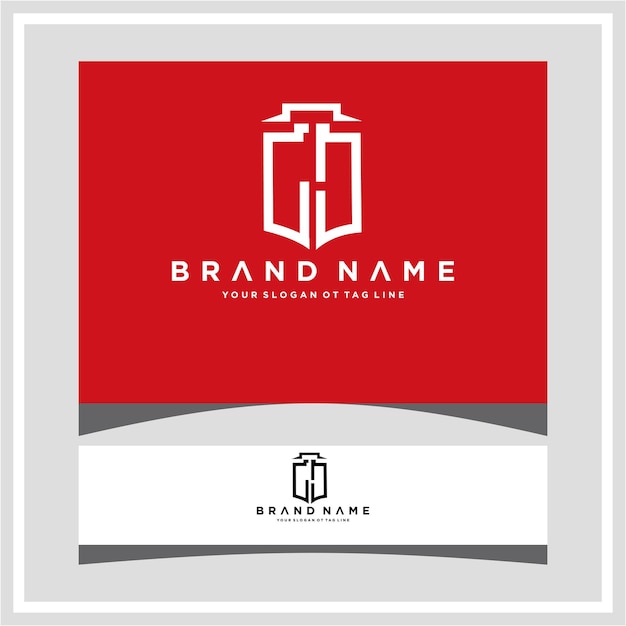 modern unique corporate ic letter logo design templete