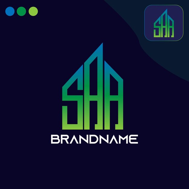 Vector modern unique corporate saa letter logo design templete