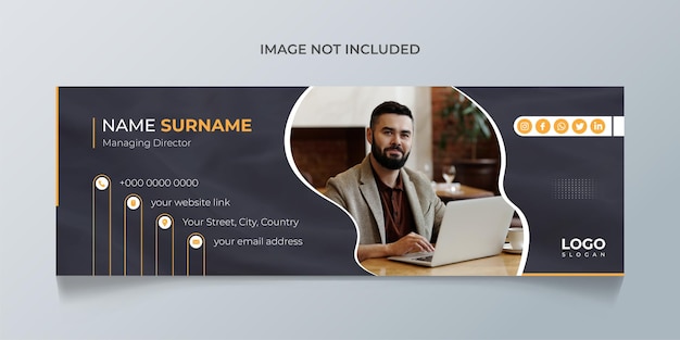 Modern and unique email signature design template