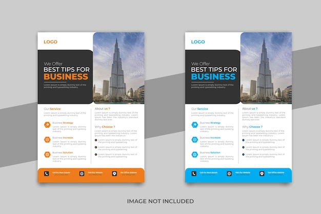 modern unique flyer or brochure cover design template