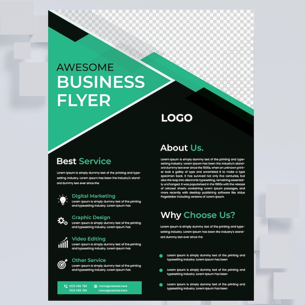 Vector modern unique flyer design