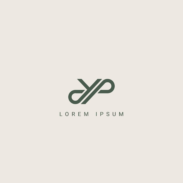 Modern unique letter YP PY logo icon design template elements