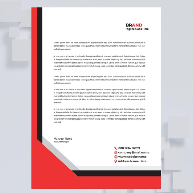 Modern Unique Letterhead Design