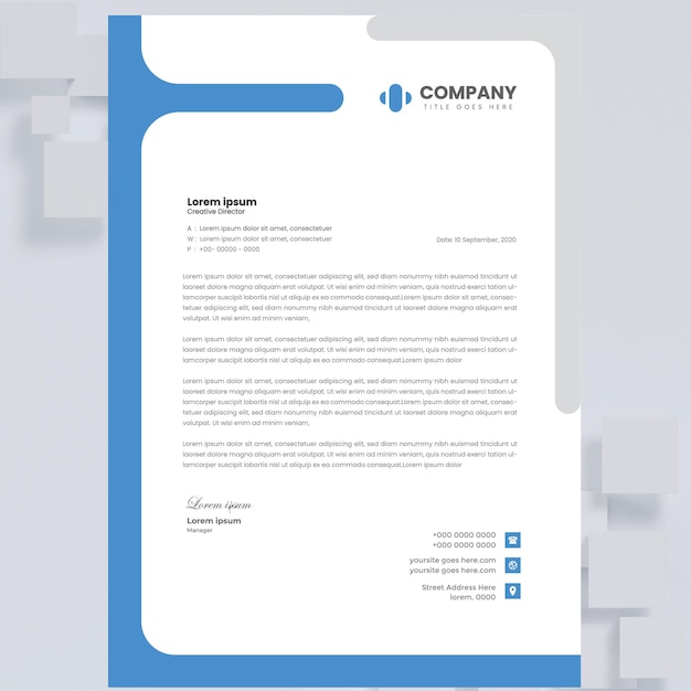 Modern unique letterhead design