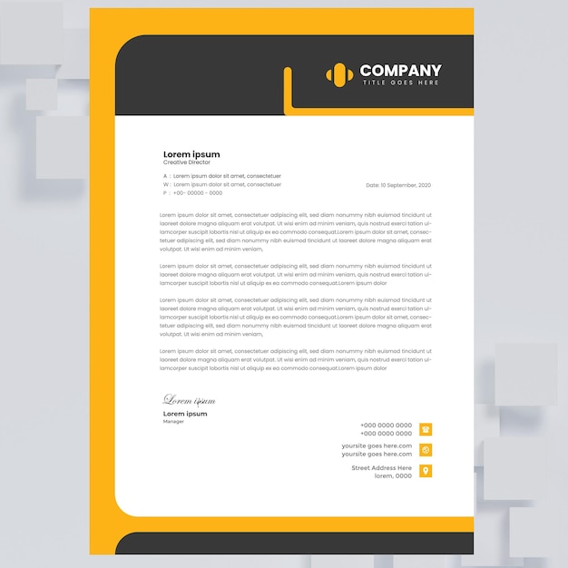 Modern unique letterhead design