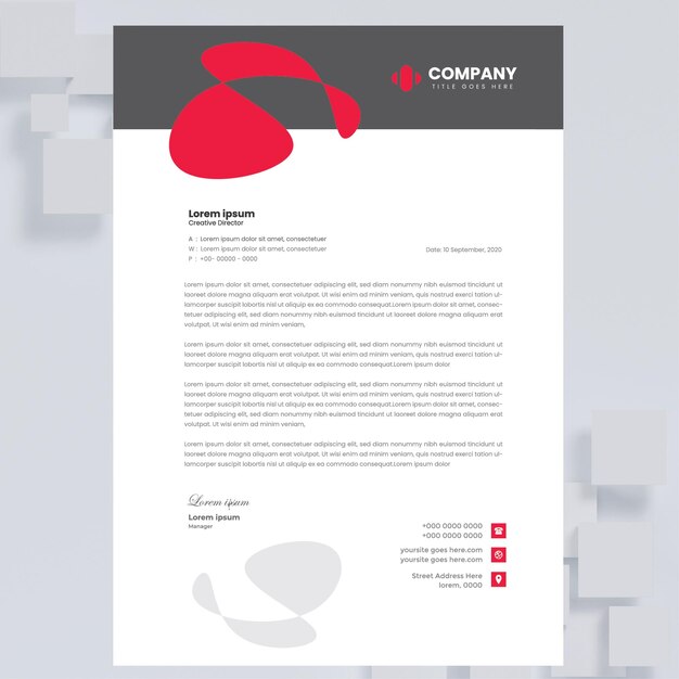 Modern unique letterhead design