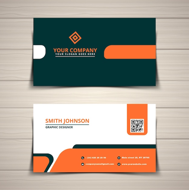 Vector modern and unique professional business card template