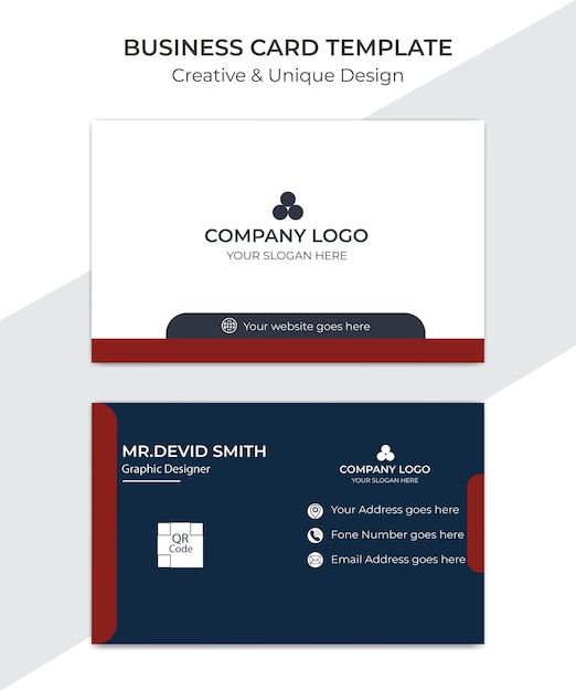 Modern and unique professional business card template