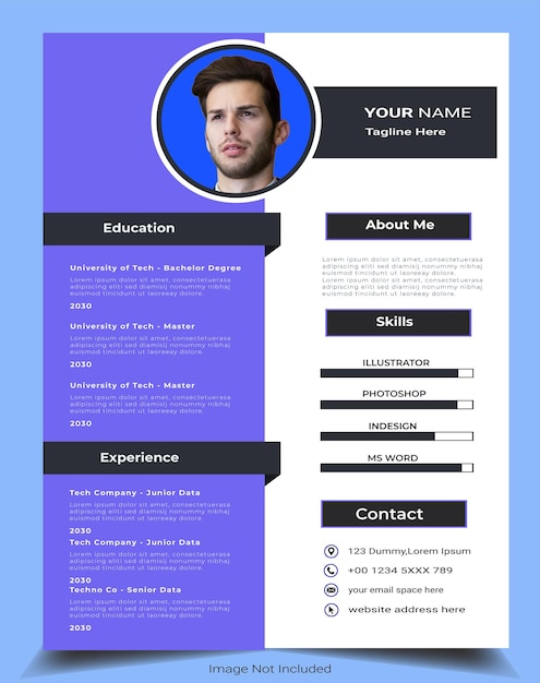 Modern and unique stylish resume cv template