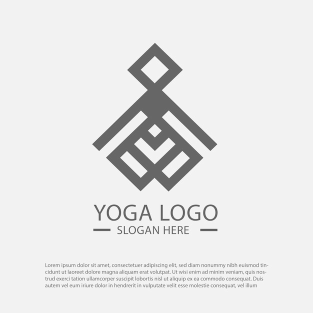 modern unique yoga logotype