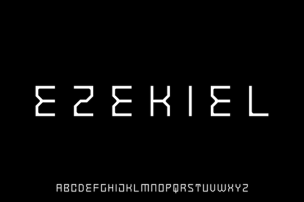 Вектор Современная городская мода футуристический современный геометрический шрифт