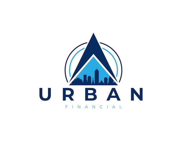 Modello di progettazione del logo della modern urban finance