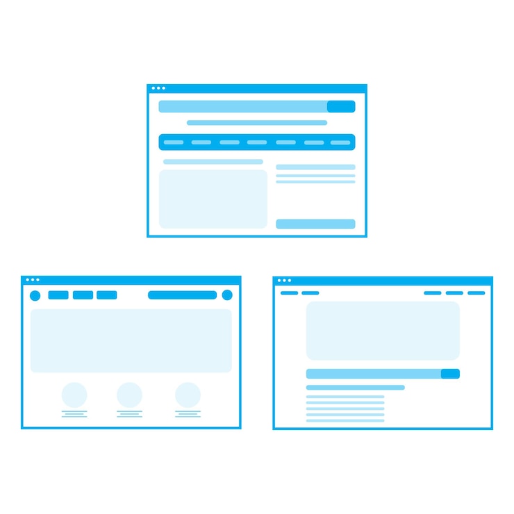Vector modern user interface design assets