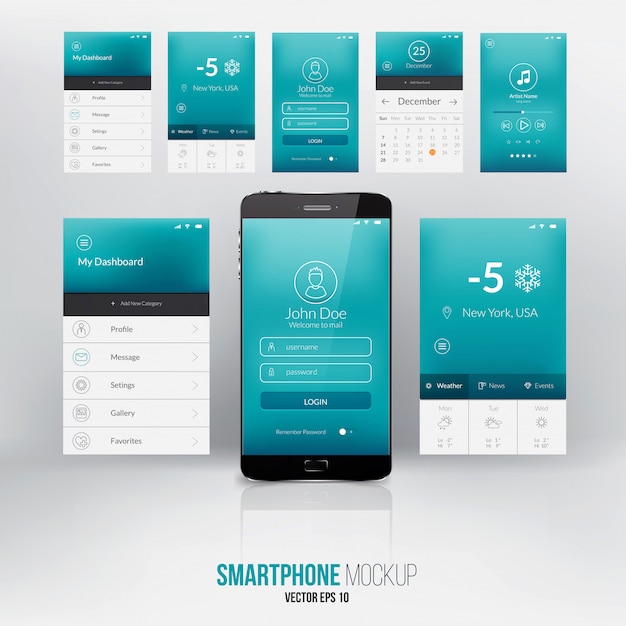 modern user interface screen