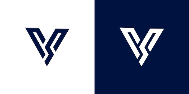 Modern v Letter Logo vector