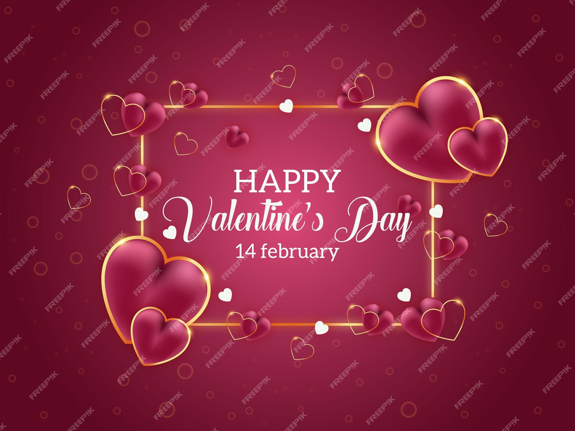 Premium Vector | Modern valentine's day background design with love hearts.