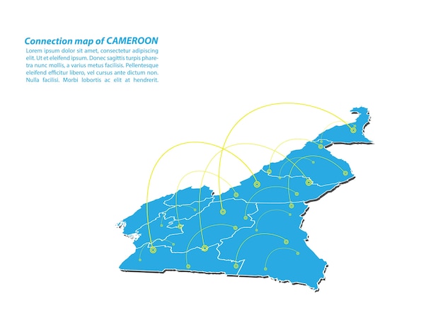 Modern van Kameroen Kaartverbindingen netwerkontwerp