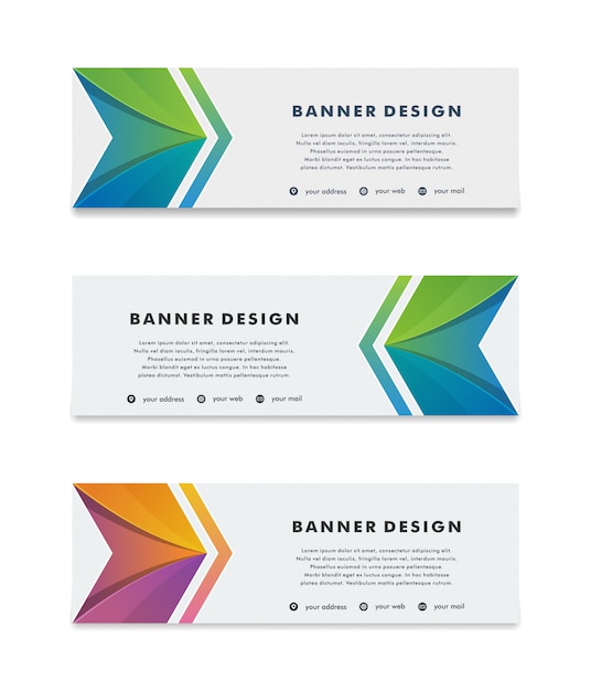 Modern vector banner web background abstract design template