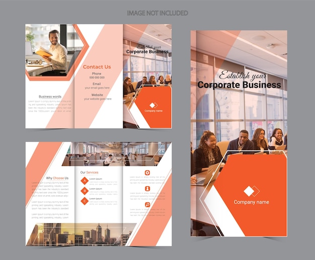 Modern vector brochure design template