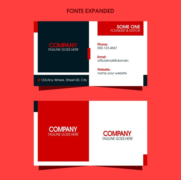 Vector modern vector corporate business card or visiting card design