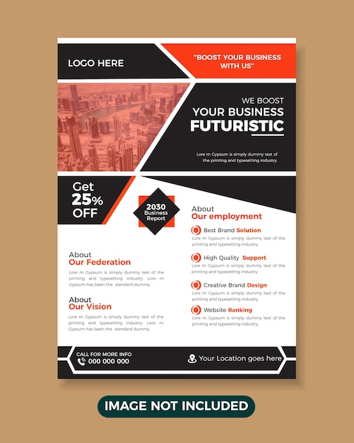 Vector modern vector corporate business flyer design template