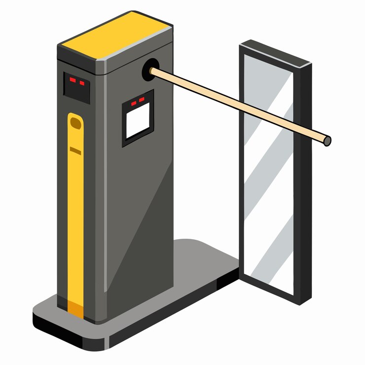 Vector modern vector design of an automatic turnstile ideal for access control and security graphics