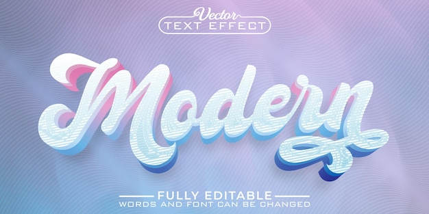 Modern Vector Editable Text Effect Template