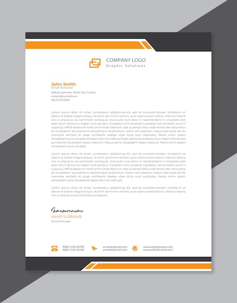 Modern vector EPS business and corporate letterhead template