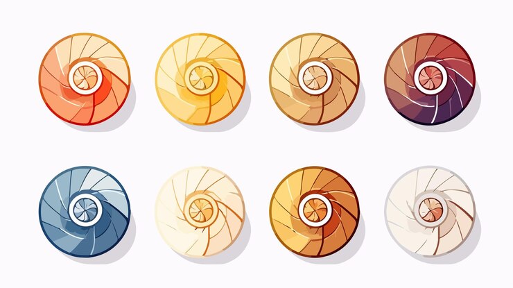 Vector modern vector golden ratio icon in cartoon style