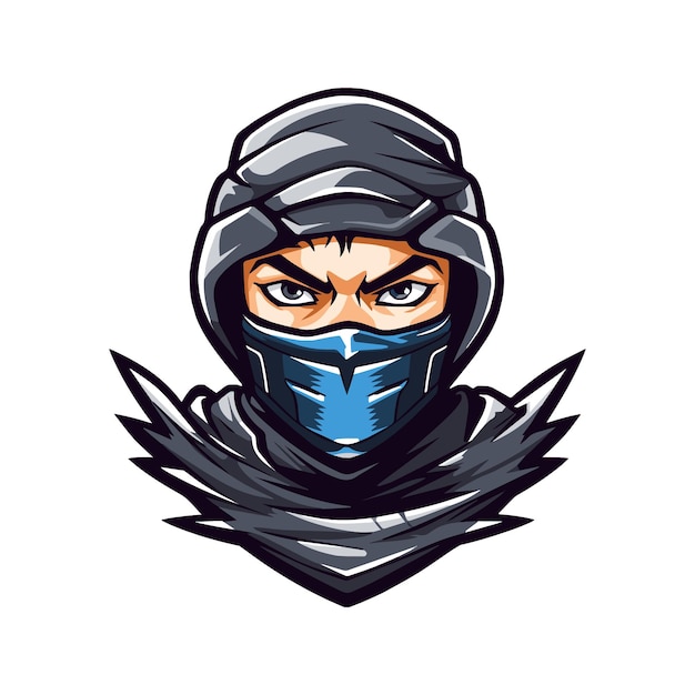 A Modern vector illustration of ninja men mascot cartoon character with white background