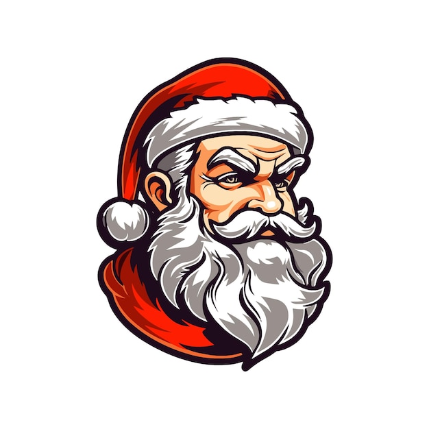 A Modern vector illustration of santa claus mascot cartoon character with white background