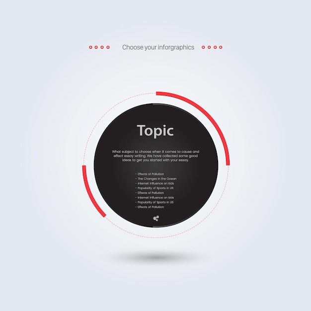 Modern Vector infographic red pink element template design and Circle option infographic