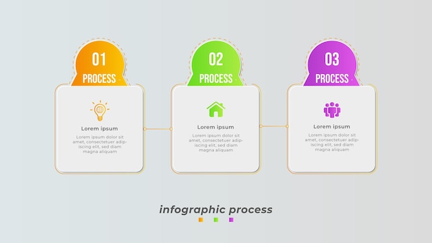 Modern vector infographic stap- en presentatieontwerp