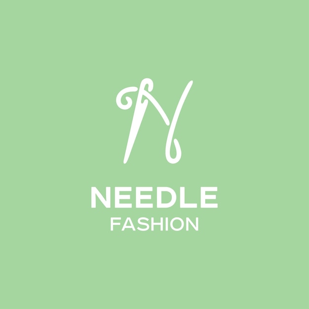 Modern vector professional sign logo needle fashion