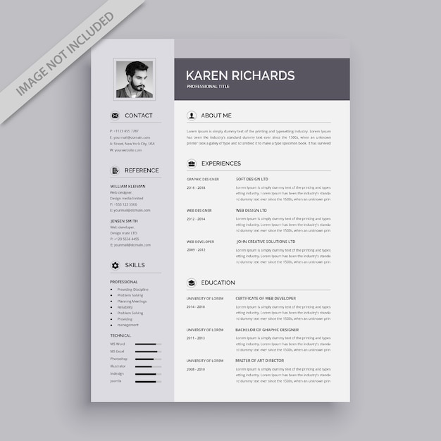 Vector modern vector resume template