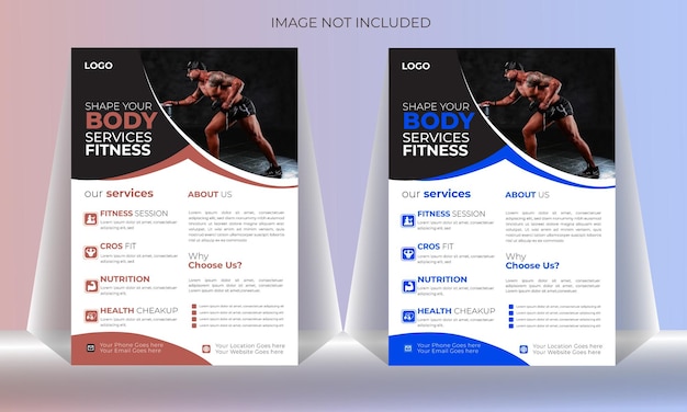 modern vector sport flyer with photo template design