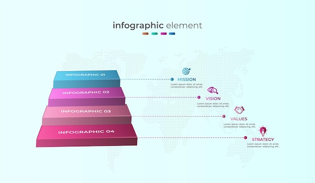 Modern vector zakelijk infographic procesontwerp