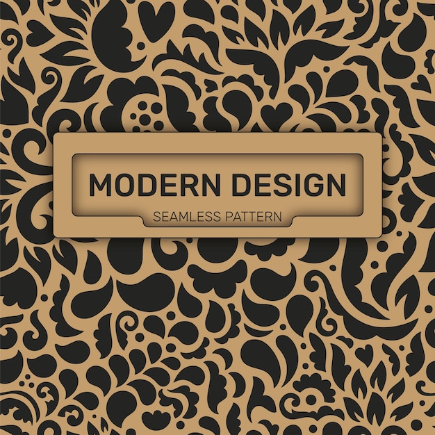 Modern vectorontwerp Gouden en zwarte achtergrond met naadloze geometrische patronen