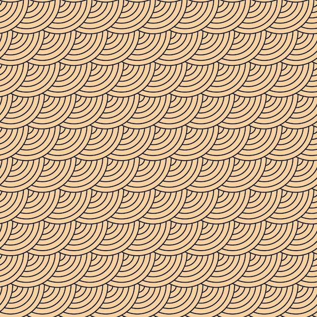 Modern vectorpatroon in Japanse stijl Geometrische zwarte patronen op een gouden achtergrondcirkels in het zand Moderne illustraties voor wallpapers, flyers, covers, banners, minimalistische ornamenten