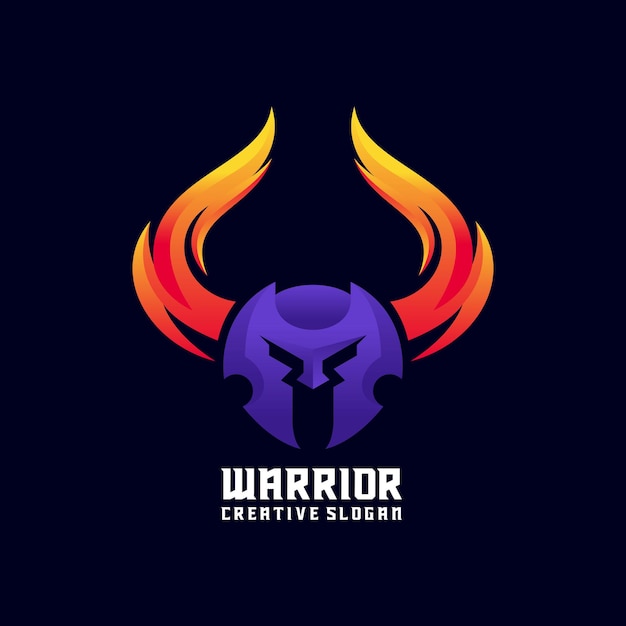Modern verloop Viking Warrior-logo sjabloon