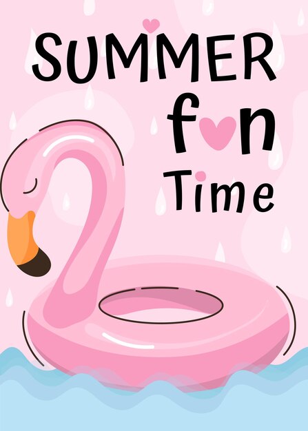 Vector modern vertical banner of summer fun